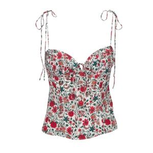 Réalisation Par Floral Top in White Batik NEW w/out Tags